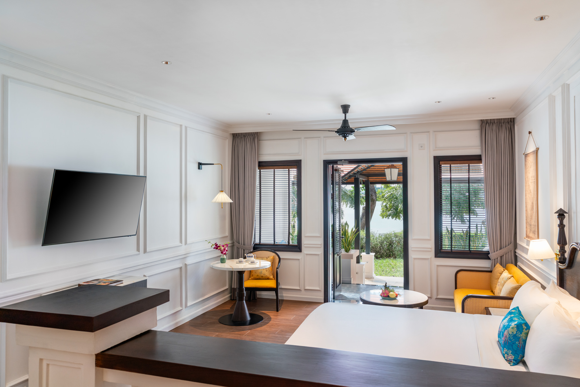 Elegant accomodations awaits guests at Anantara Hoi An Resort in Vietnam.