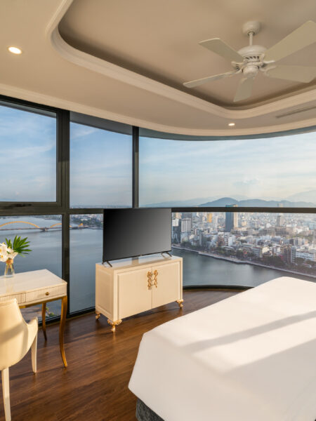 A luxurious suite overlooking sweeping views of Danang