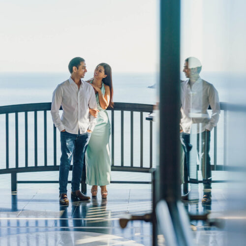 Quinn Ryan Mattingly, Vietnam Wedding and Engagement Photographer, photographs an engagement session at Intercontinental Danang Sun Peninsula Resort.